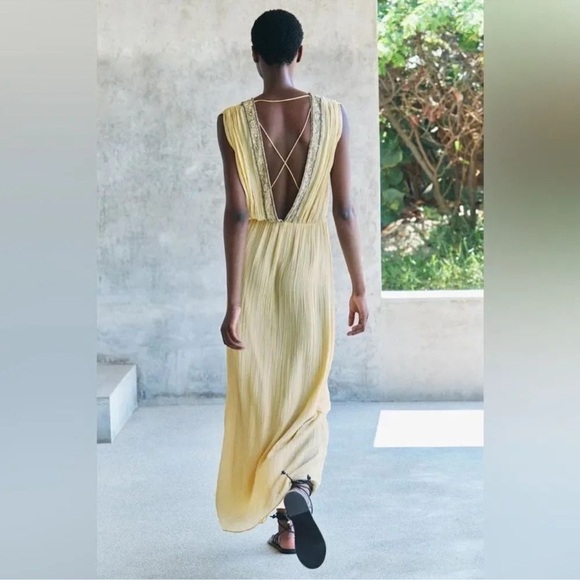 ZARA EMBROIDERED BEADED DRESS ZW COLLECTION NWT - Picture 11 of 16